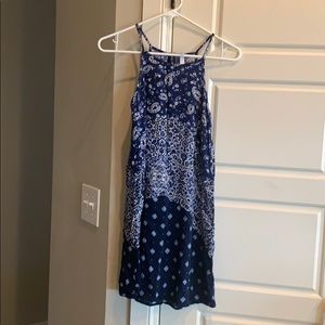 High neck swing dress